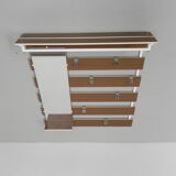 Vintage wall coat rack with 8 hooks and mirror