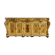 Curved Louis XV Venetian buffet in lacquered, painted, and gilded wood.