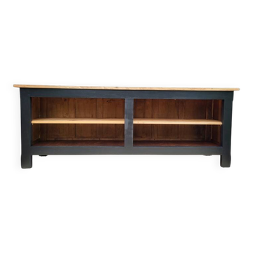 Enfilade • Two-tone black service counter • honey