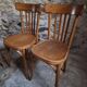 Set of 4 antique French bistro chairs by Mahieu & Guillaume, circa 1930.