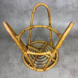 70s rattan stool