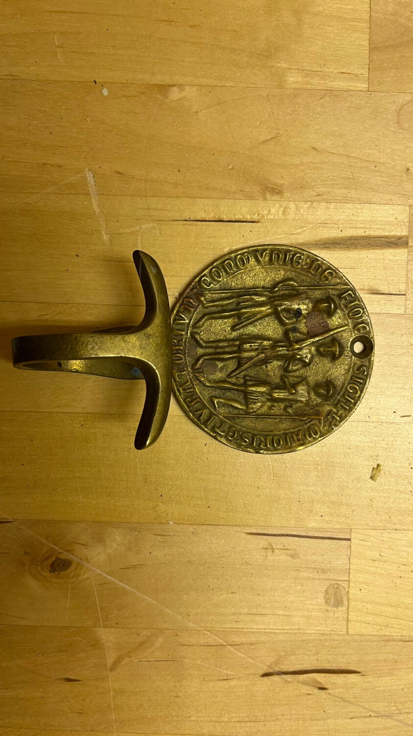 Vintage brass hook
