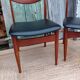Chaises scandinaves, pied compas, skaï