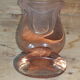 Vintage 60/70s glass vase in pink tinted glass