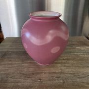 Round vase West Germany 650-21 Scheurich powder pink vintage 70s