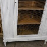 shabby wardrobe with Louis XVI style mesh door