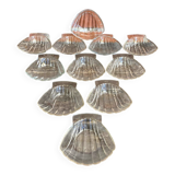 Series 11 PYREX Shell-Shaped Scallop Dishes Moulded Glass France