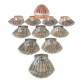 Série 11 Coupelles PYREX Forme Coquille St Jacques Verre Moulé France