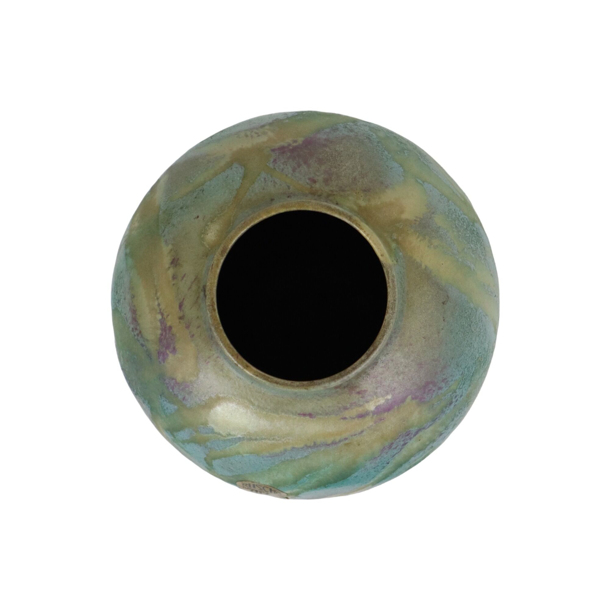 Abstract Ruscha Art 863 Convex Blue Vase West Germany Ceramics