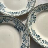 6 Flat plates Terre de Fer model Guadeloupe Debray gray blue