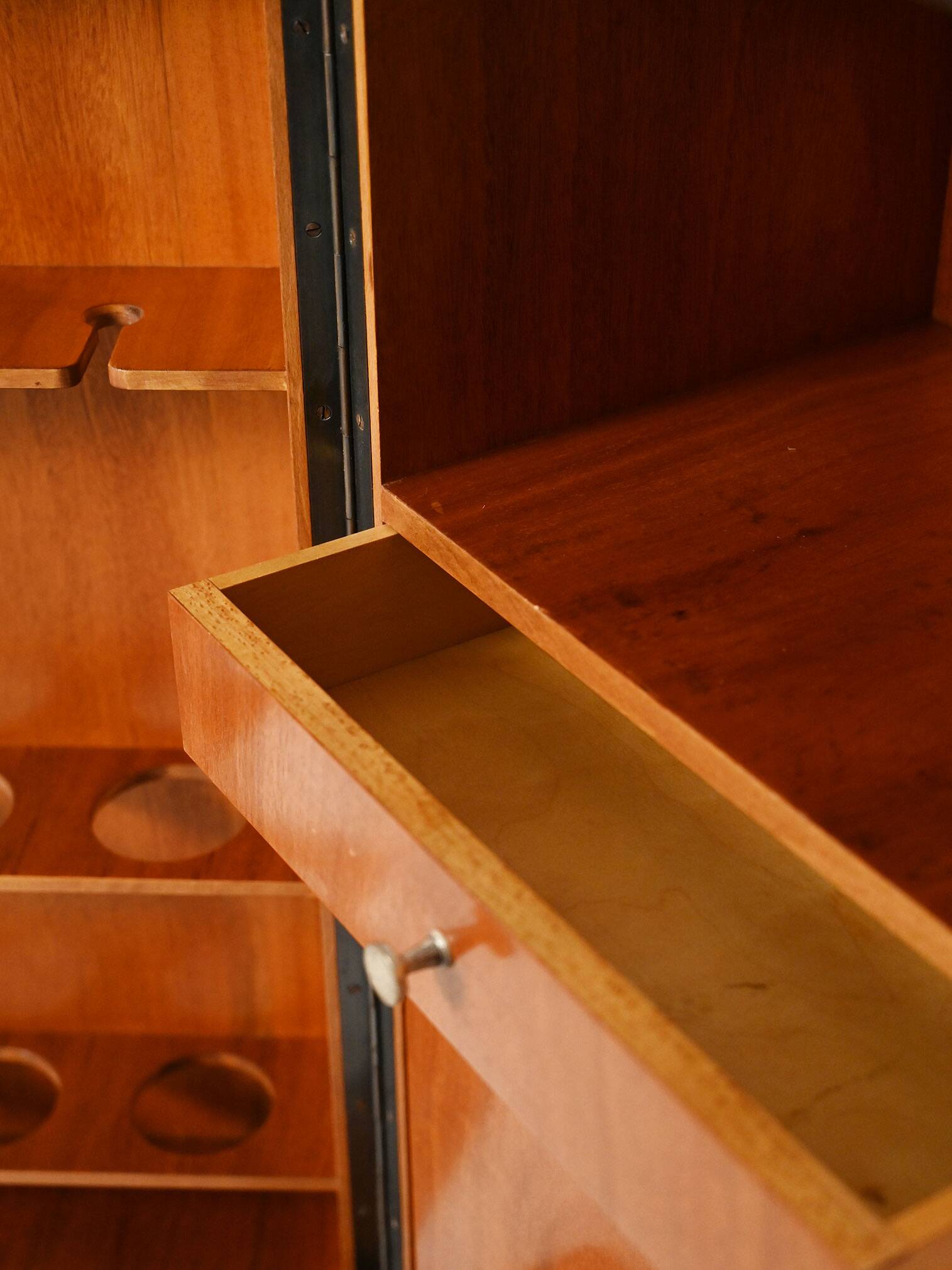 Scandinavian 1940s bar cabinet with inlays
