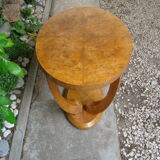 Oval coffee table Art Deco Walnut Burr