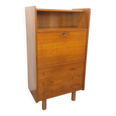 Vintage oak secretary storage furniture from the 1950s and 60s.