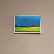 Original Swedish Oil on Canvas – "Approaching Storm" by Astrid Larje – Signed – Vintage and Framed – 43 × 30 cm (16.9" × 11.8")