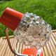 Lampe de chevet orange pop 1970