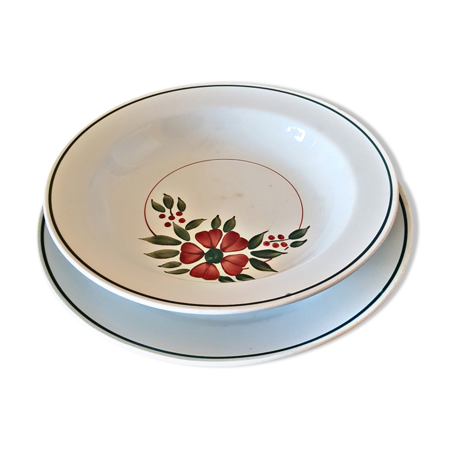 Set of 2 dishes, Créil and Montereau