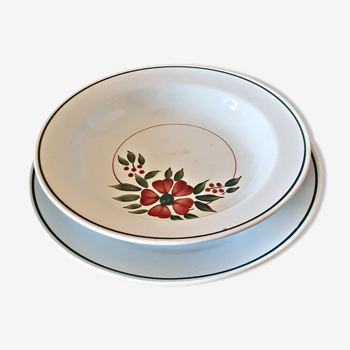 Set of 2 dishes, Créil and Montereau