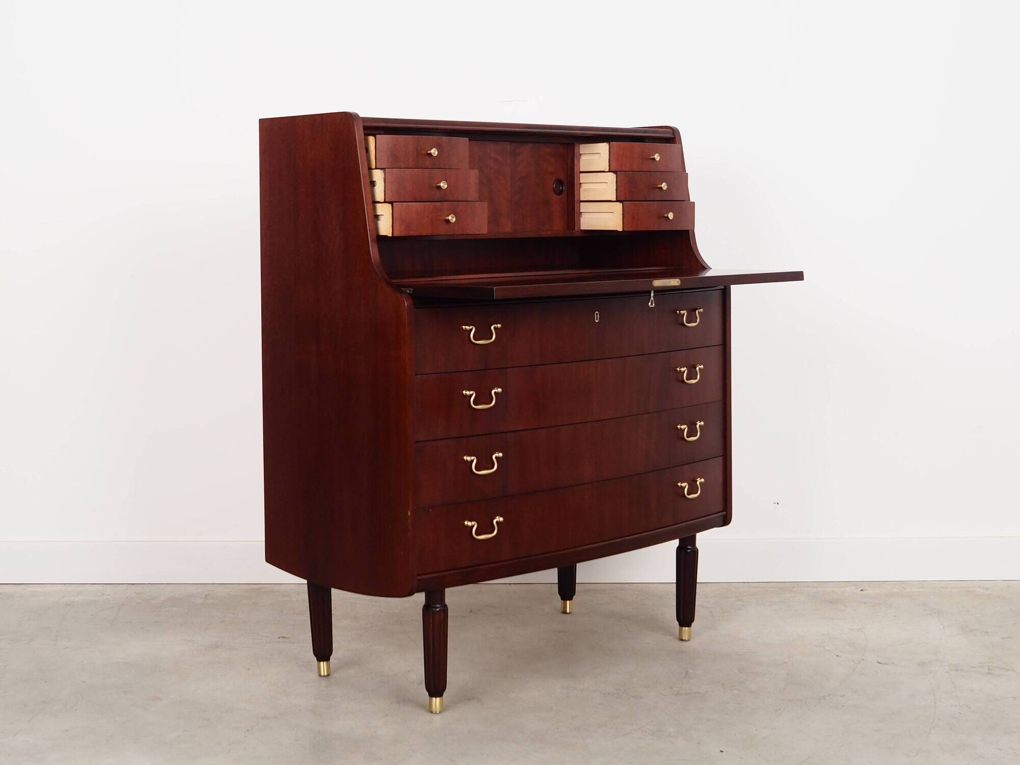 Mahogany secretary, Danish design, 1970s, manufacturer: PMJ Viby J