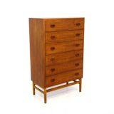 Chest of drawers "Tallboy" in teak, Poul Volther, Denmark, 1960