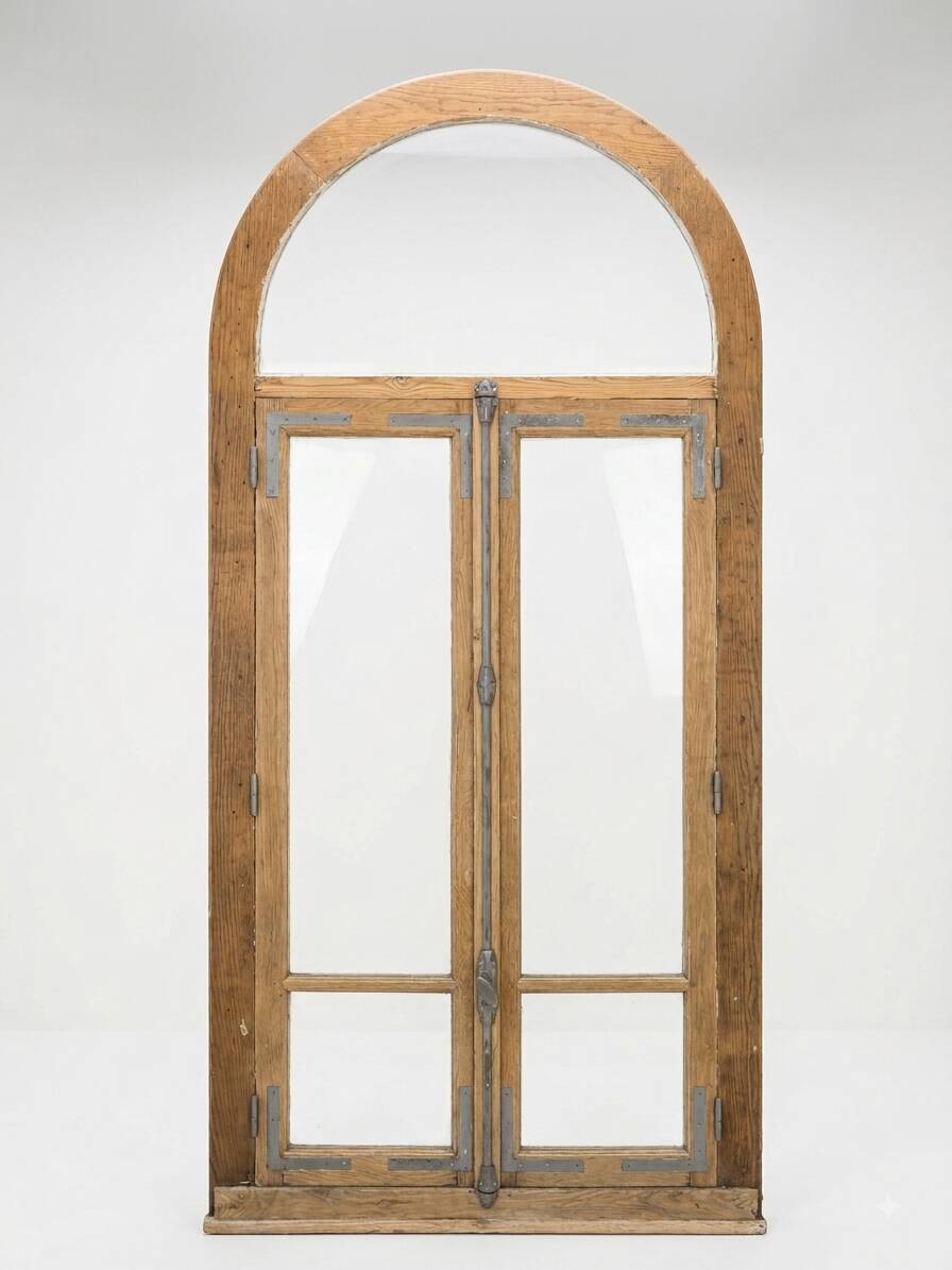 Old window in solid oak