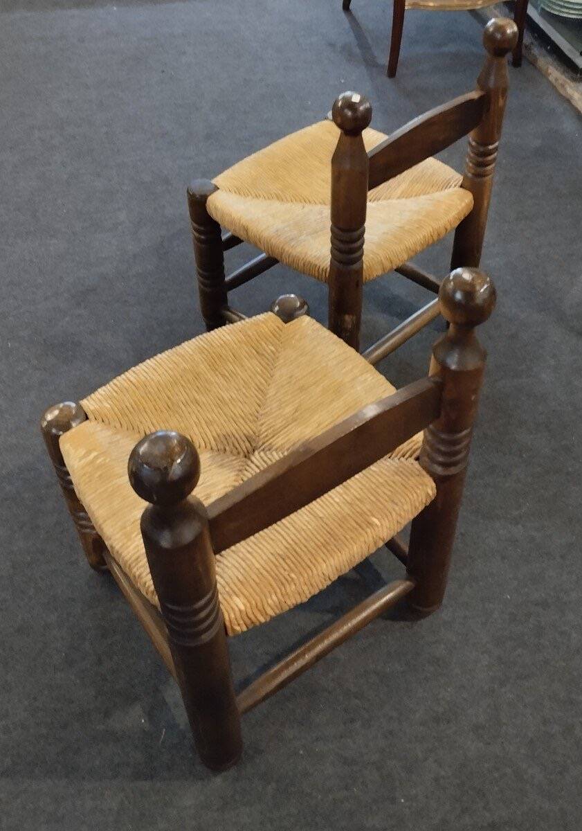 Pair of Chairs - Brutalist - Designed by Charles Dudouyt - c. 1940