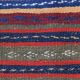 Wool Kilim Rug Earthy Beige, Vibrant Blue & Red 128 x 116 cm