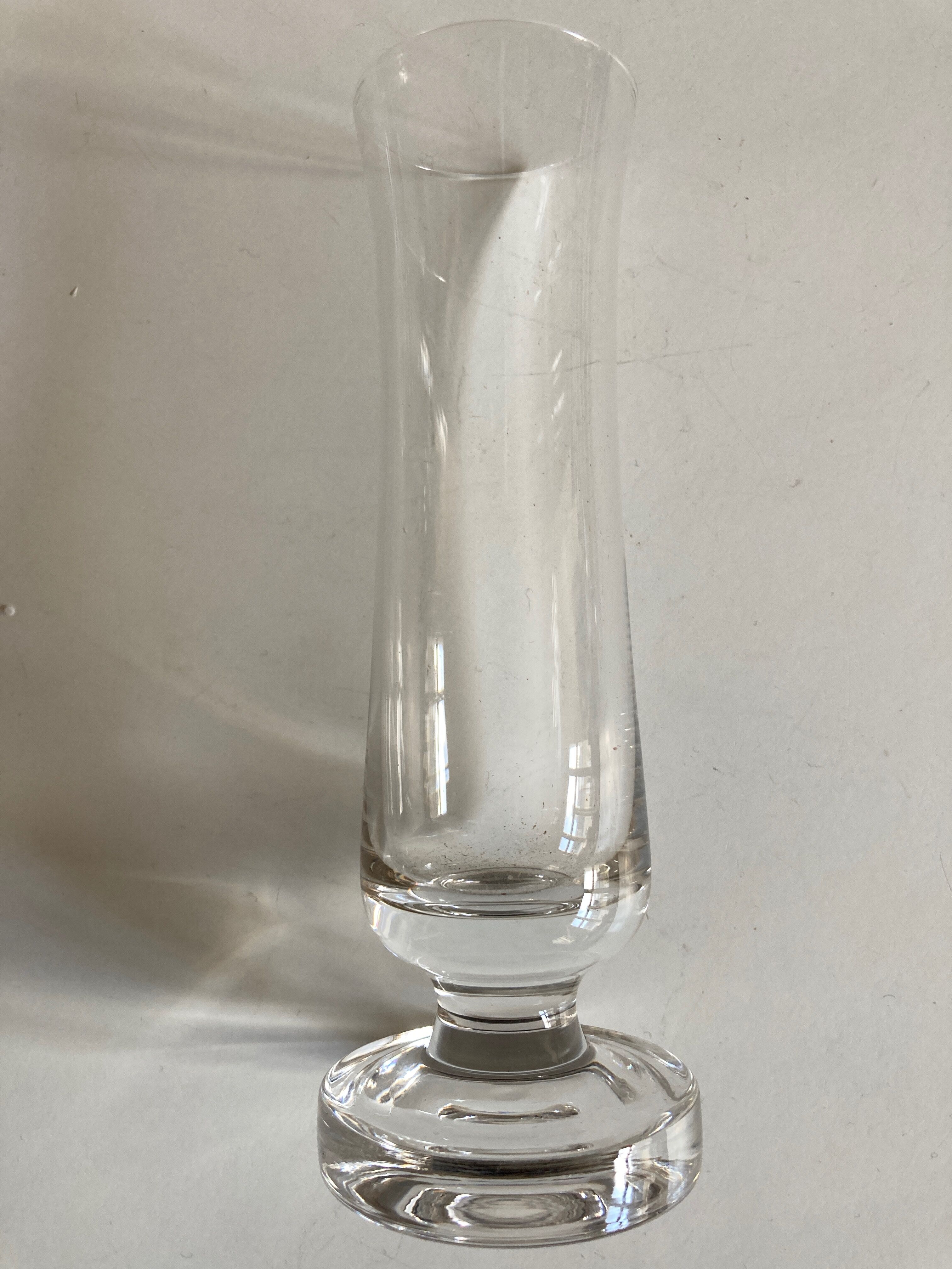 Set of 10 Scandinavian champagne flutes in half crystal sounding 1960