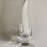 Set of 10 Scandinavian champagne flutes in half crystal sounding 1960