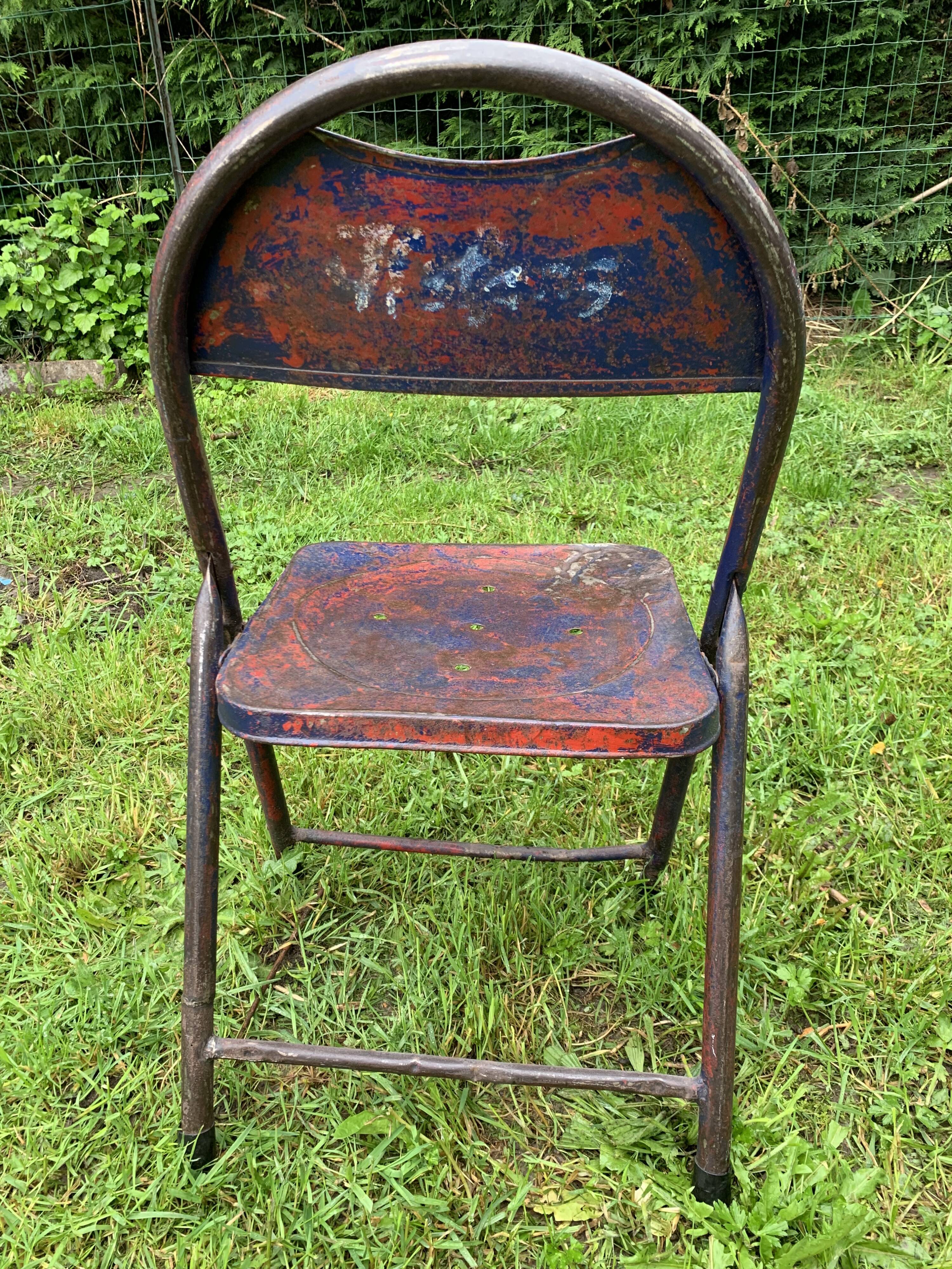 Folding metal chairs