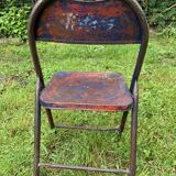 Folding metal chairs