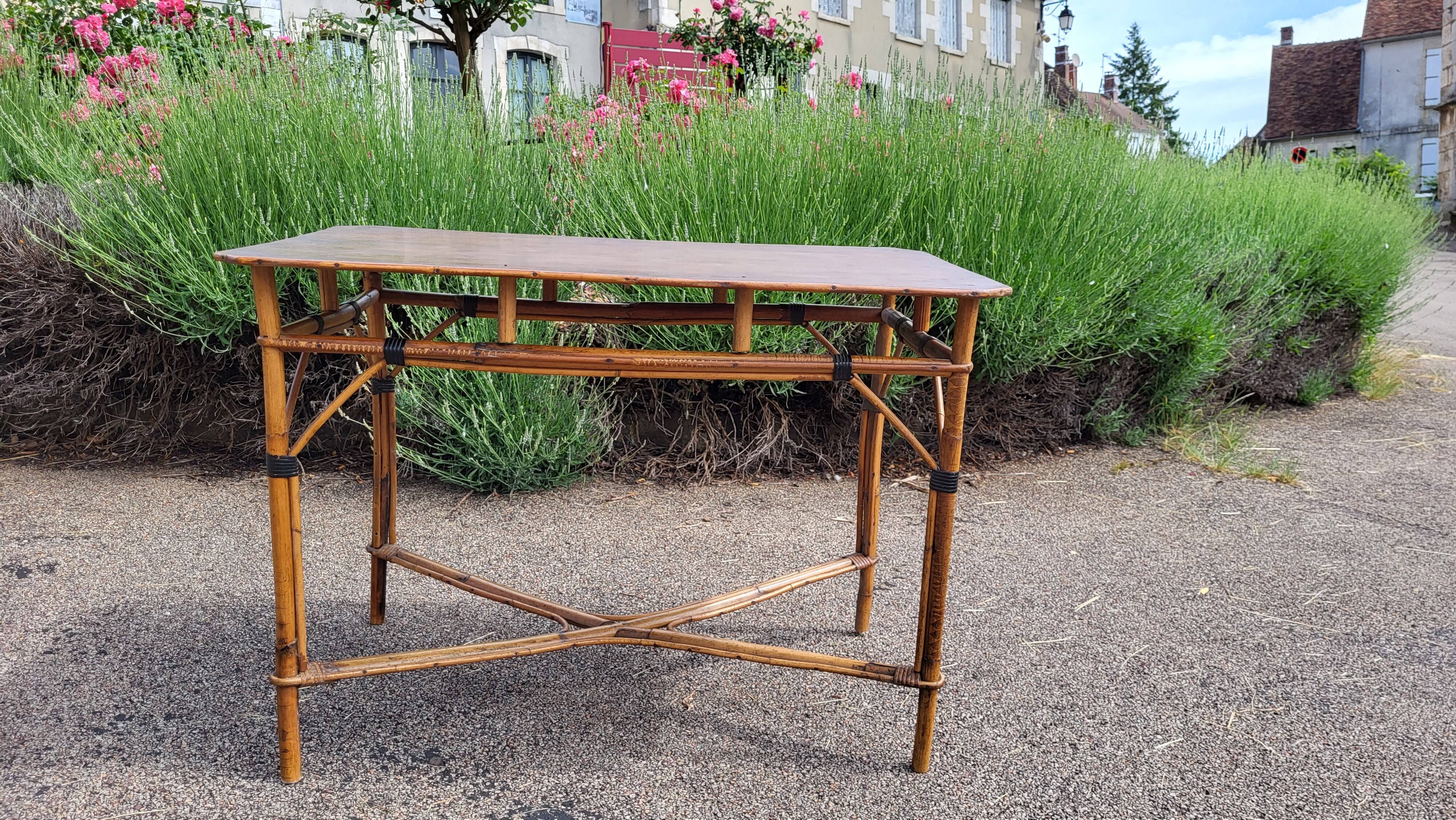 Rattan / bamboo dining table