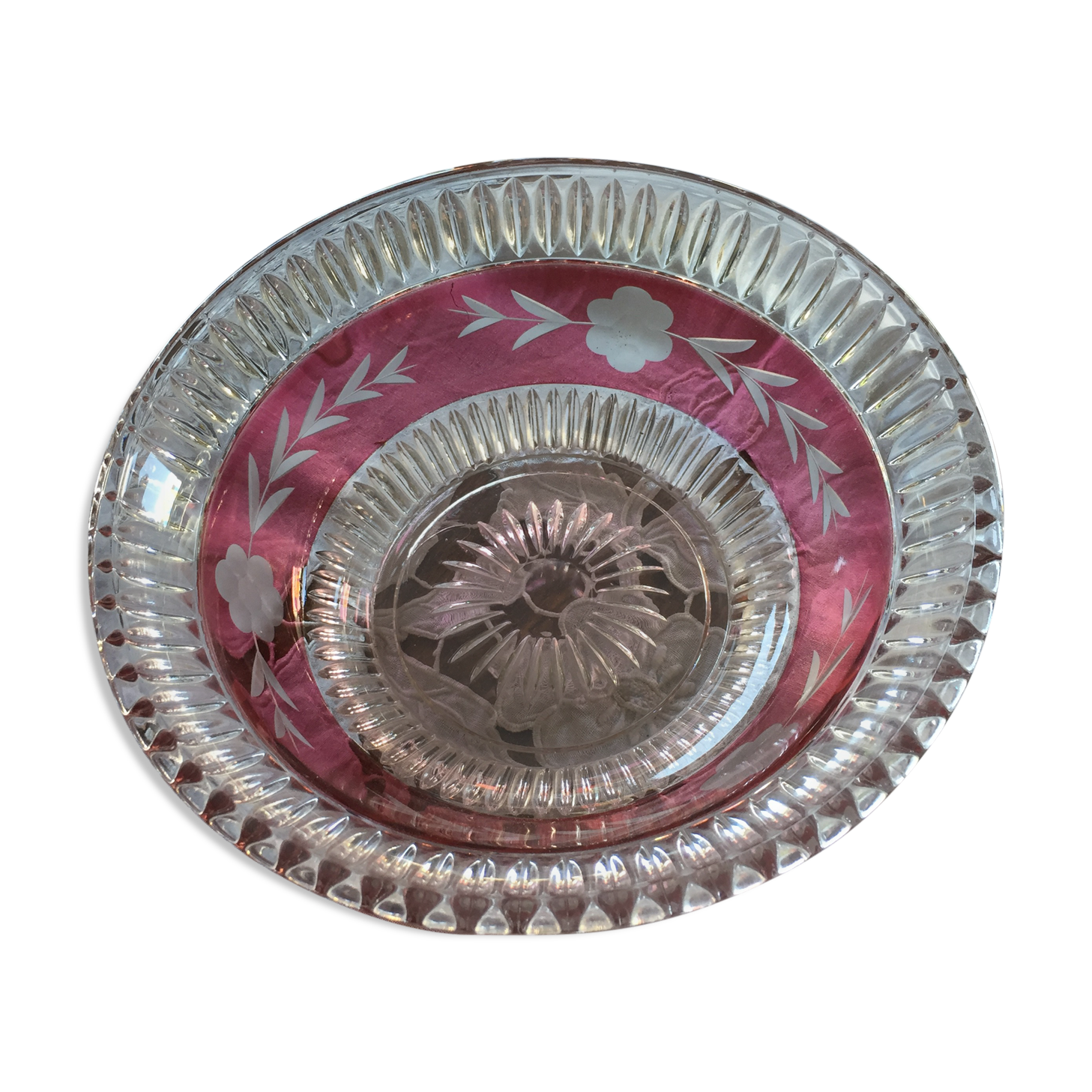 Chiseled Bohemian Crystal Cup