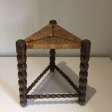 French mulched tripod stool