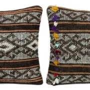 Set of 2 vintage kilim cushion covers 41x61 cm
