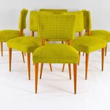 Dining Set Danish Teak and Textile Chairs 50s
