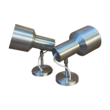 Paire d'appliques en métal brossé orientable