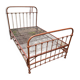Metal bed with box spring