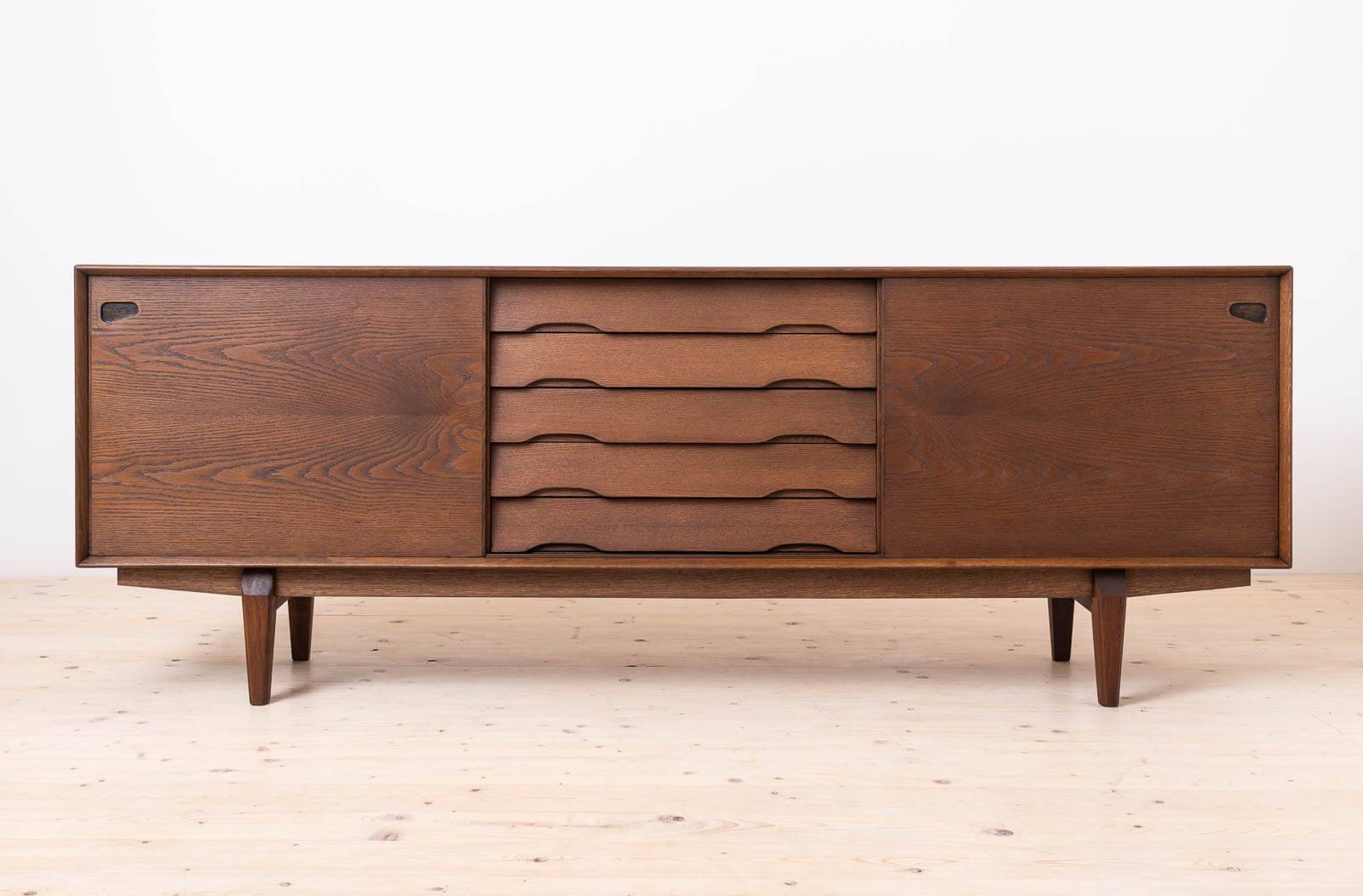 Sideboard, Skovby Møbler, Model 65, Chocolate Brown Stained Oak, Danish