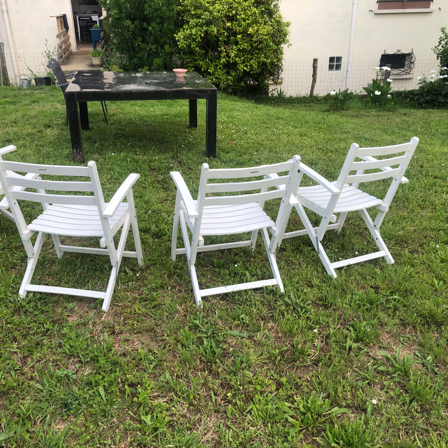 5 fauteuils de jardin 1970-1980