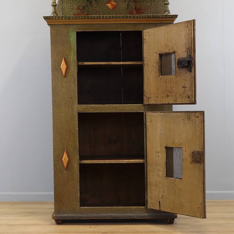Armoire de mariée peinte d'art populaire, 1754