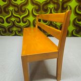 Vintage 1970s children's school bench