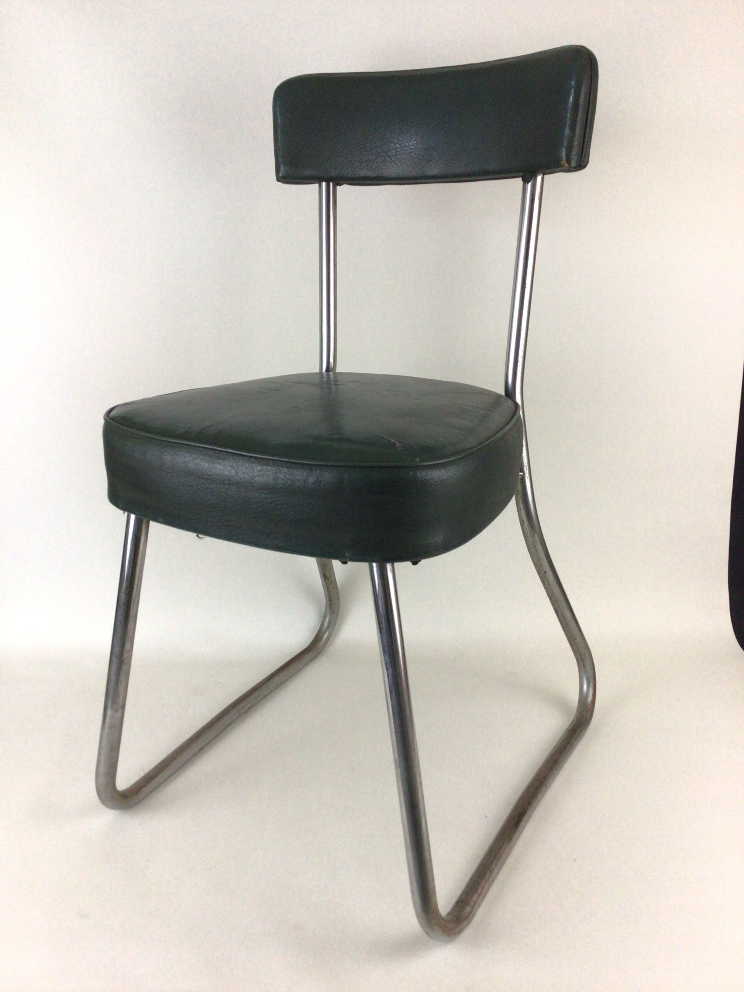 Chaise traîneau de bureau industrielle vintage