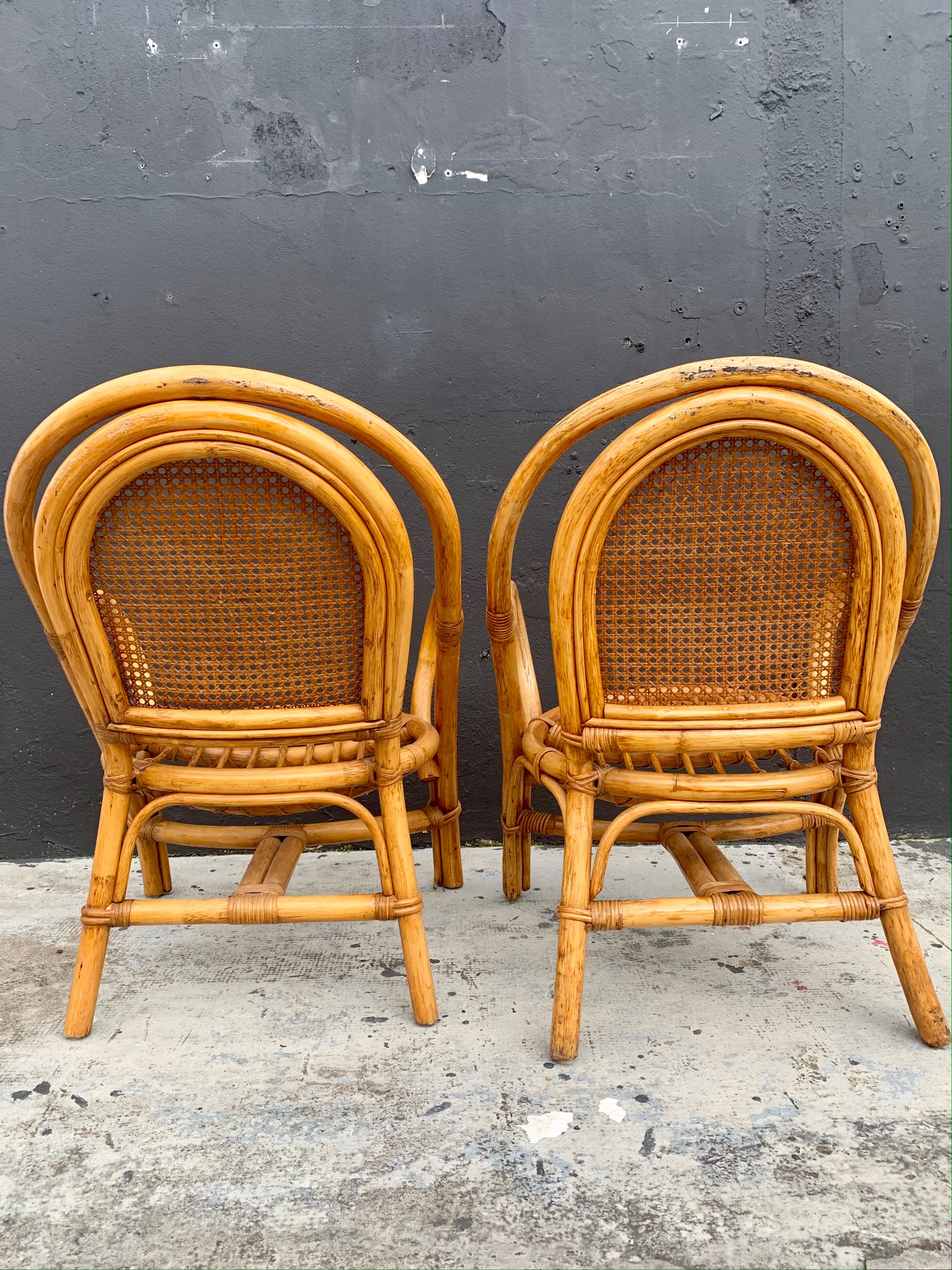 Salon de jardin en rotin et cannage