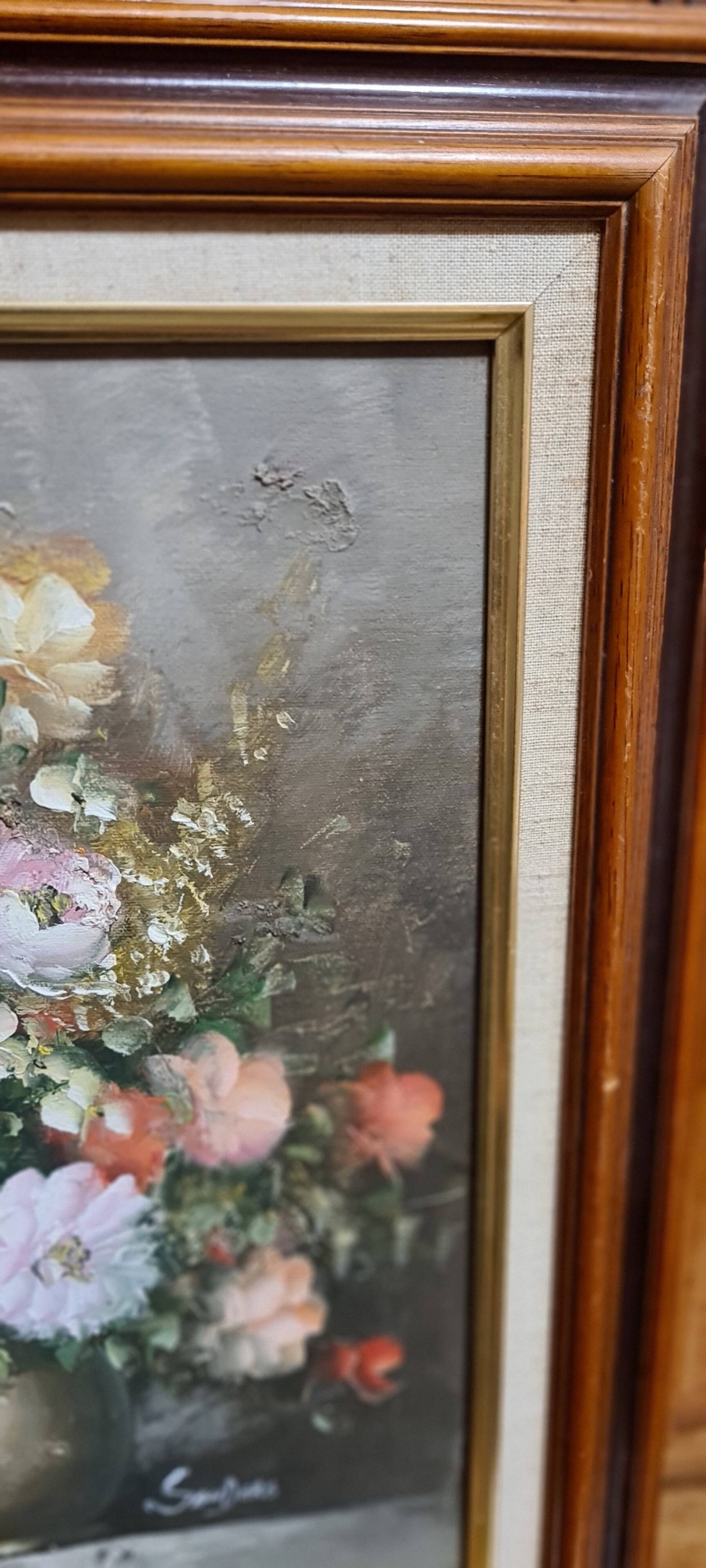 Framed and signed painting by Edmon Sanders