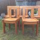 Set of 6 vintage chairs in solid pine.