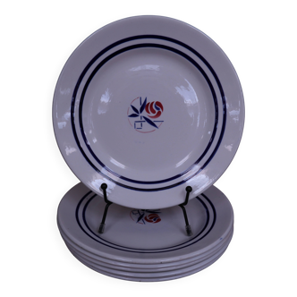 Set of 6 dessert plates Sarreguemines model Marianne