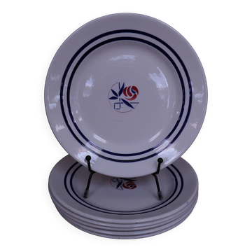 Lot de 6 assiettes à dessert Sarreguemines modèle Marianne