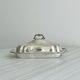 Antique metal butter dish