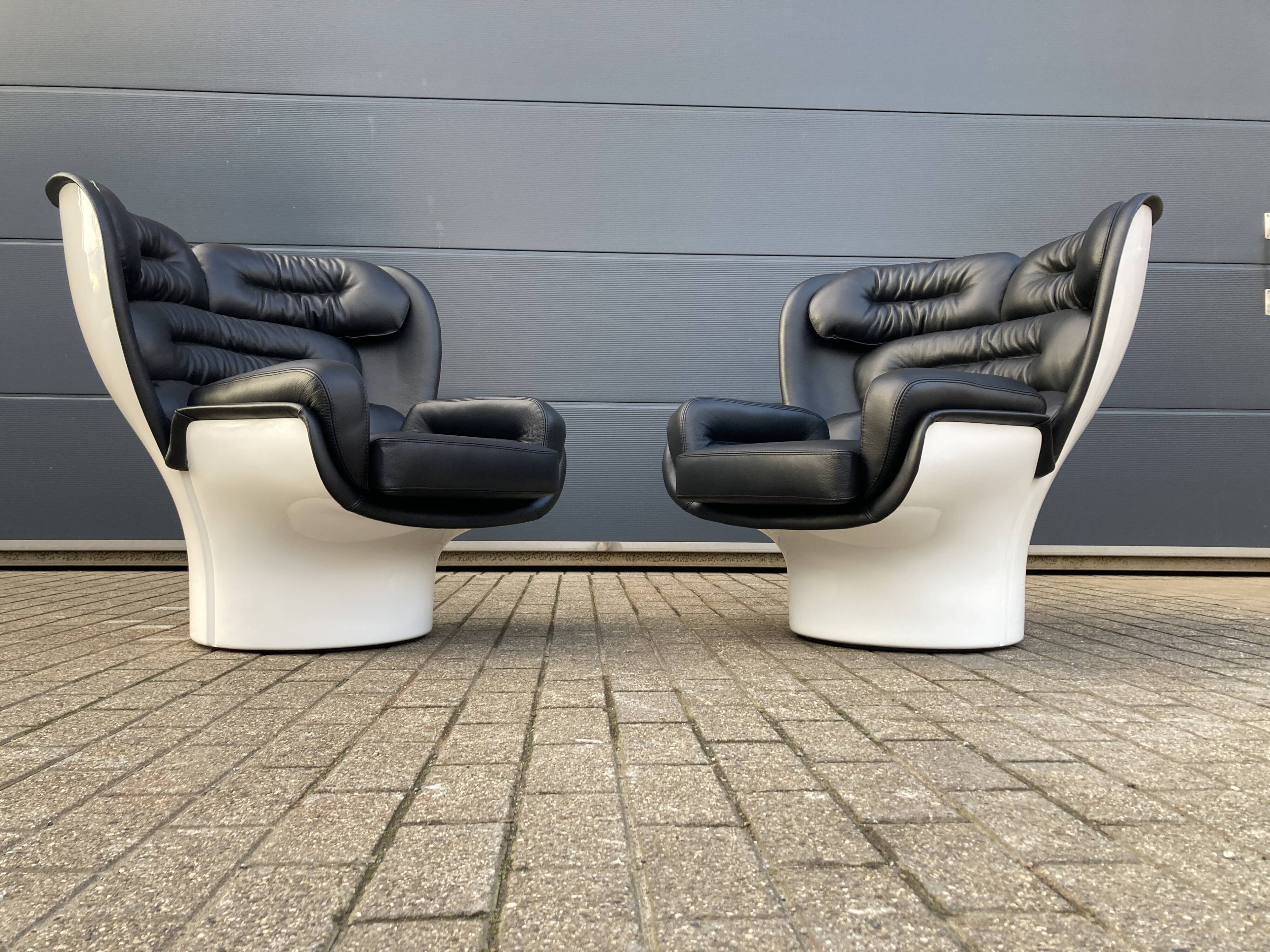 Joe Colombo Elda design armchair, Longhi edition