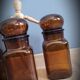 Trio bottles brown round cap